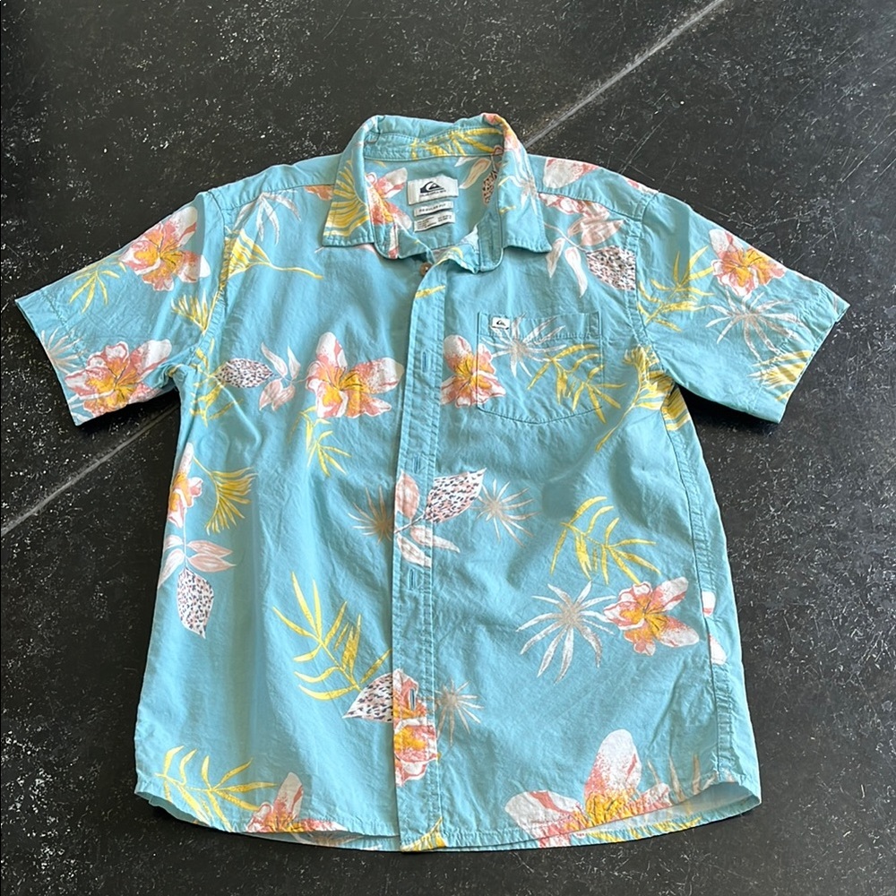 Quiksilver Boy’s Blue Floral Shirt
